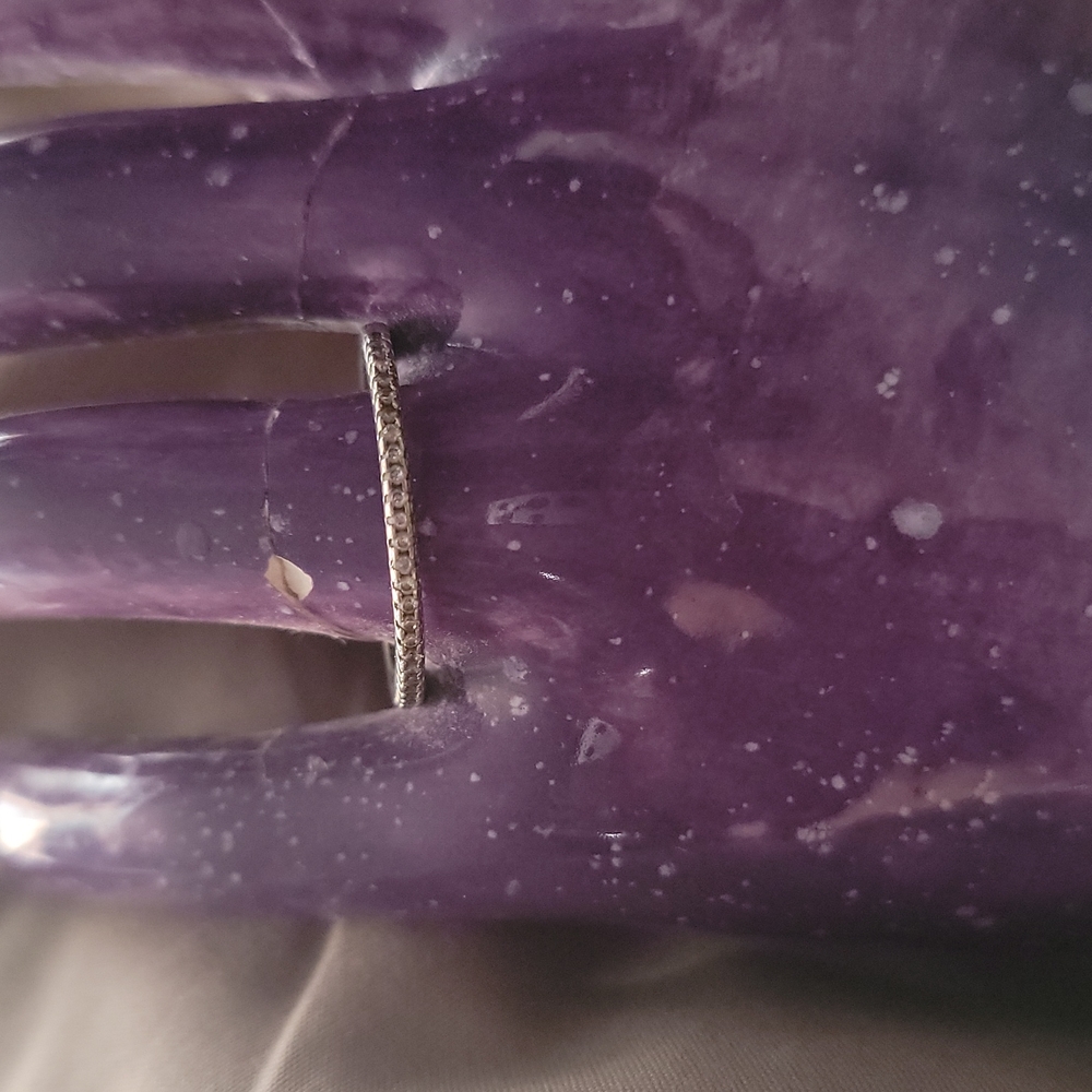 Size 8 Diamond Stackable Ring in 925 Sterling Silver